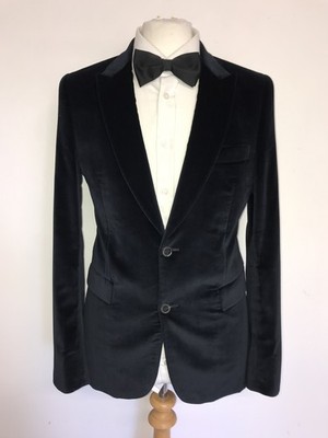PAUL SMITH - Herren Slim Fit DUNKELBLAUES SAMT JACKE - 38 Reg - WUNDERSCHÖN
