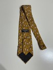 LANCEL Paris Tie Mens Brown 100% Silk Necktie 59” X 3.75” Horses Anchors VTG — photo 3