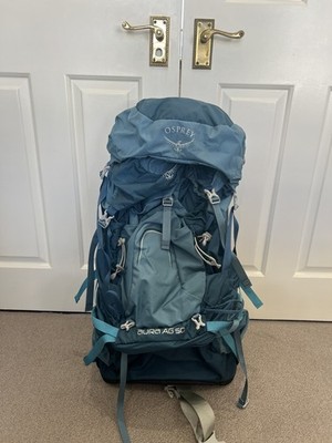 Osprey Aura 50 AG Rucksack Reise Wandertasche mit Deckel + Regenschutz sehr guter Rahmen M