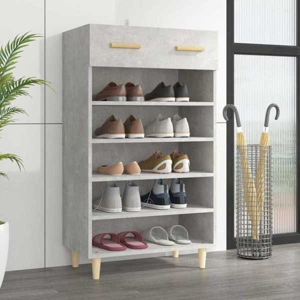 Schuhschrank Betongrau 60X35X105 Cm Holzwerkstoff-image
