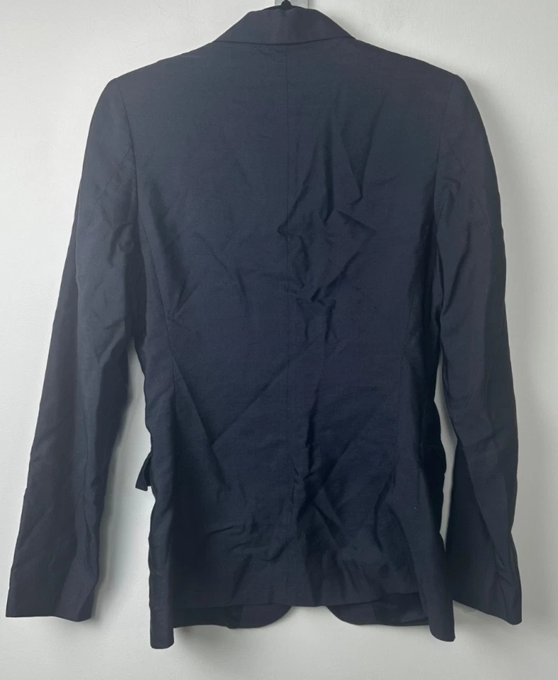 Chaqueta Blazer Barneys New York Talla 6 Lino Mezcla Seda, Forrada, Bolsillo Mujer C5 Foto 4 de 4