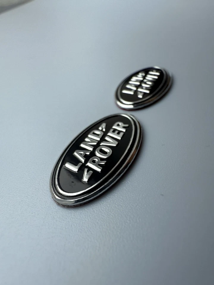 2 adesivi chiave Land Rover emblema logo - 24x13 mm - alluminio - Immagine 2 di 3