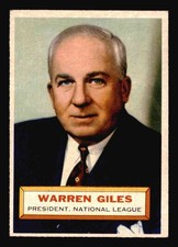 1956 Topps #2 Warren Giles - EX-MT