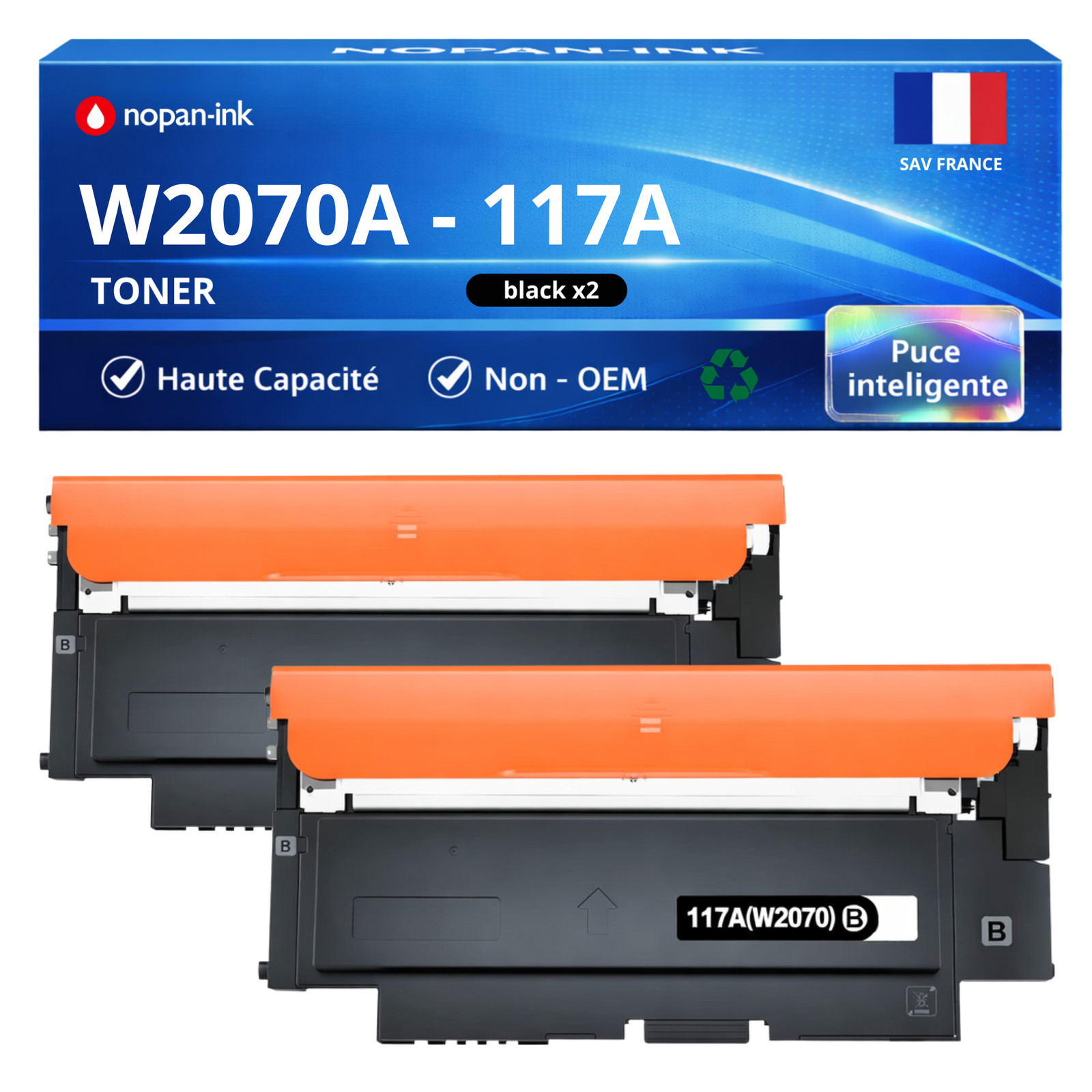 Toner noir HP 117A W2070A compatible pour imprimante Laser 150a et MFP 178nw