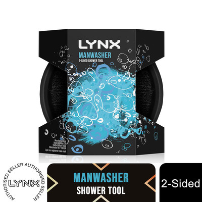 Lynx Manwasher 2-seitiges Duschwerkzeug mit zwei Scheueroptionen für eine bessere Reinigung