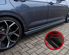 Seitenschweller Schweller aus ABS für VW Polo 6 GTI 2G AW Facelift schwarz glanz