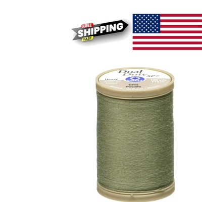 Dual Duty XP Heavy Thread 125 Yard Green Linen Polyester for Sewing Projects
