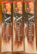 NEW X-Pression Premium Ultra Braid 82" - Color 2T1B/350 - lot of 3 packages