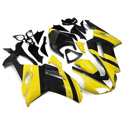 ABS Fairings Yellow Black Shell Plastics for Kawasaki ZX6R ZX600P 2007 2008