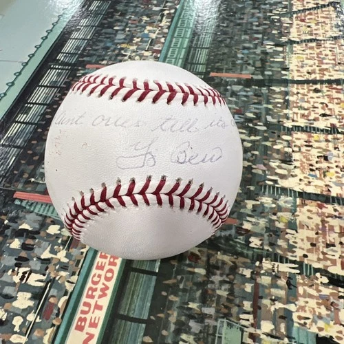 Yogi Berra Signed Baseball Field of Dreams Sticker. JFD