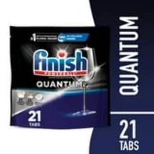 Finish Quantum Dishwasher Pods, No Pre-Rinse Dishwasher Detergent Tabs Soap, Adv