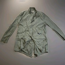 Selected Homme Field Parka Jacket XL Olive Green Utility Military Lightweight 