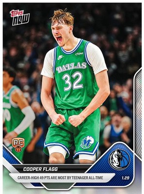 COOPER FLAGG クーパーフラッグ 01 Topps Now NBA Cooper Flagg RC Career High 49 Points - 2025-26 NBA Topps NOW