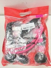 3 Straight Hair Extension Bundles 14/16/18 Black Brazilian 100 Human Hair NEW
