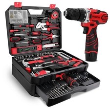 276-Piece Tool Set Kit - Tool kit with 12V Cordless Power Drill 276 Pieces