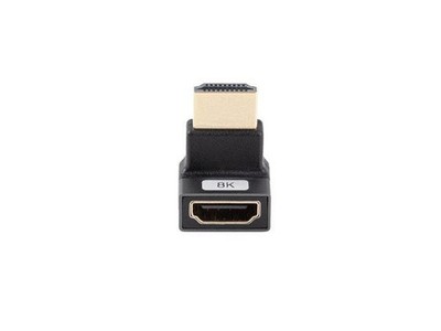 LANBERG HDMI 8K Adapter Buchse für TV Monitor PC Konsole abgewinkelt