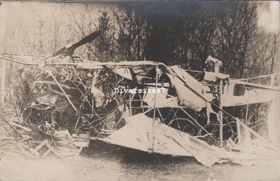 Foto, Wk1, frz. Flugzeugwrack, Frankreich 1915 D/88