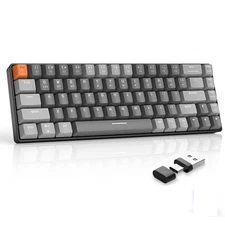 ZIYOU LANG RK68 60% Wireless Mechanical Keyboard, Bluetooth 5.0/2.4Ghz Dual M...