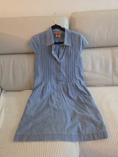 Tory Burch Chambray Pleated Dress Blue Size 4