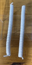 Shoe Laces No Tie Spiral Stretch Curly Elastic Solid White Never Used - NEW