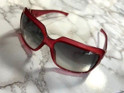 Excellent GUCCI Sunglasses, Horsebit Design, With Hardware, Made In Italy, Red,