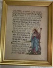 Vintage Completed & Framed CrossStitch “The Lord Is My Shepherd” Jesus Kjv Misc7