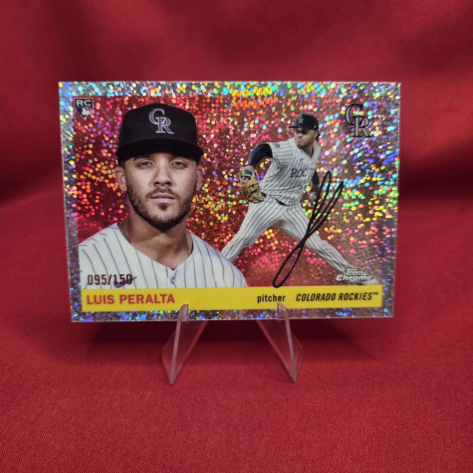 2025 Topps Chrome Platinum Luis Peralta #237 Sparkle Refractor /150 - Rockies 