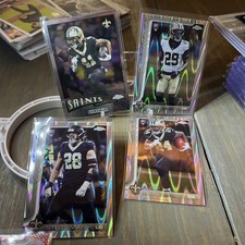 2025 Topps New Orleans Saints RC Chrome Lot 4 Cards Kamara Stutsman Riley Neal