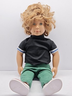 Our Generation by Battat | 18'' Boy Doll Curly Brown Hair, Green Eyes 