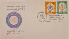 East / West Pakistan FDC WHO 1968