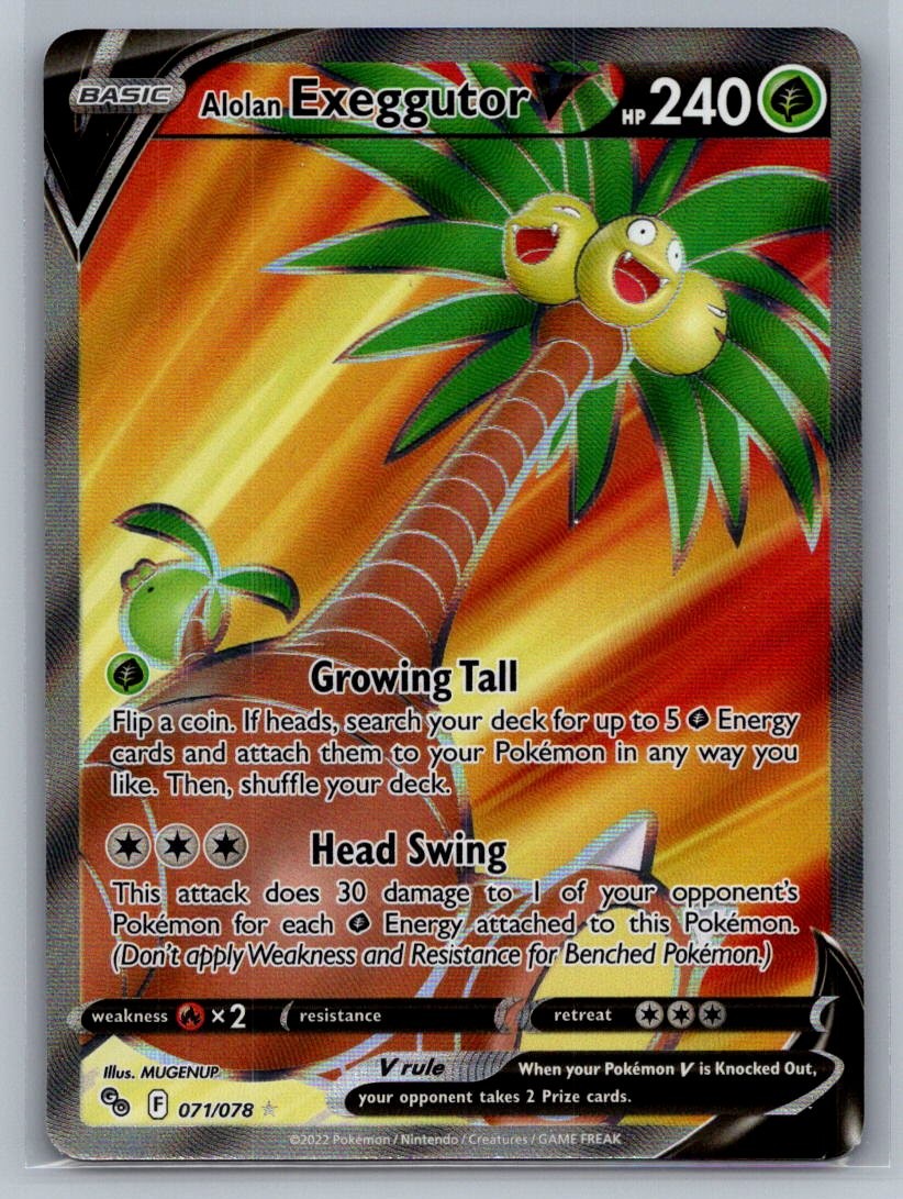 Alolan Exeggutor V (Full Art) Pokemon GO 071/078  NM