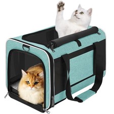 Soft Cat Carrier Large Cat 20 lbs/Kitty Cat Travel Crate for Pet Top Load/Sma...
