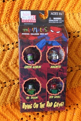 MARVEL MINIMATES BOX SET BRING ON THE BAG GUYS MIB Dr. Doom Green Goblin 2009