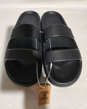 NWT Victoria's Secret PINK Pillow Slides Sandals Waterproof Size Large Black
