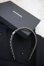 CHANEL Chain Design Hairband/Headband Hair Accessory Coco Mark Black from Japan