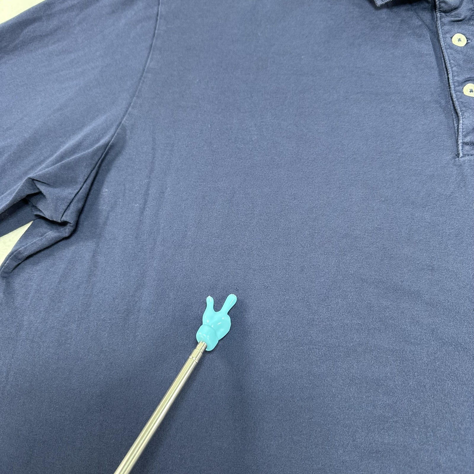 Polo Golf Ralph Lauren Polo Shirt Mens 2XL Blue Solid Pima Cotton Pony Golf Prep thumbnail 4