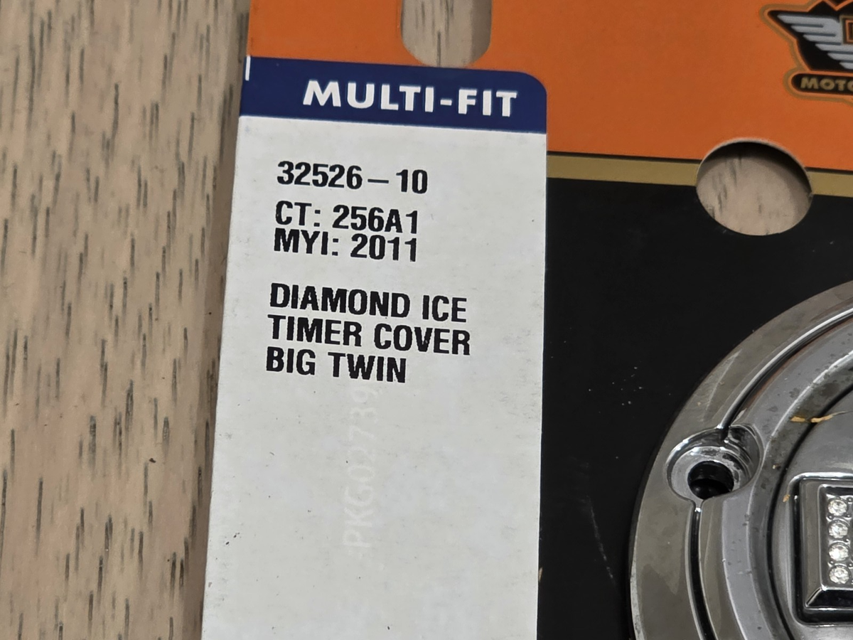 Harley Davidson Diamond Ice Chrome Timer Cover 99-17 Twin Cam P/N