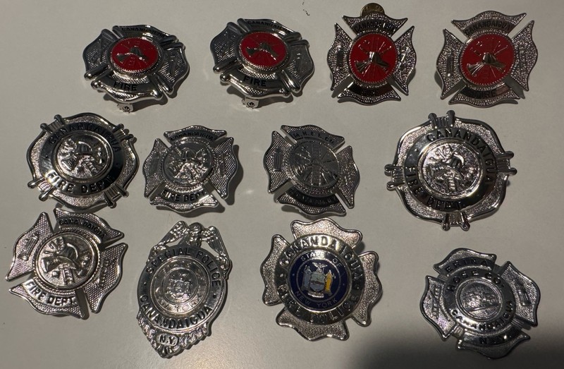 12 Canandaigua Fire Dept Obsolete Badges New York