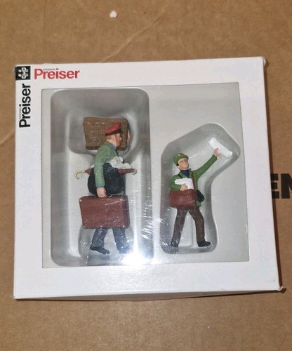 Figuras Preiser LGB G Escala Modelo Jardín Ferrocarril 45063 Paper Boy & Porter | Condition: New