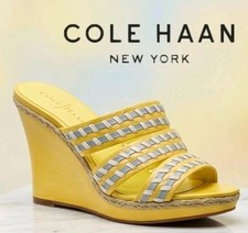 MSRP $298 COLE HAAN Women's VANESSA AIR SLIDE Wedge Shoes Size 8.5 Chic Seawhite