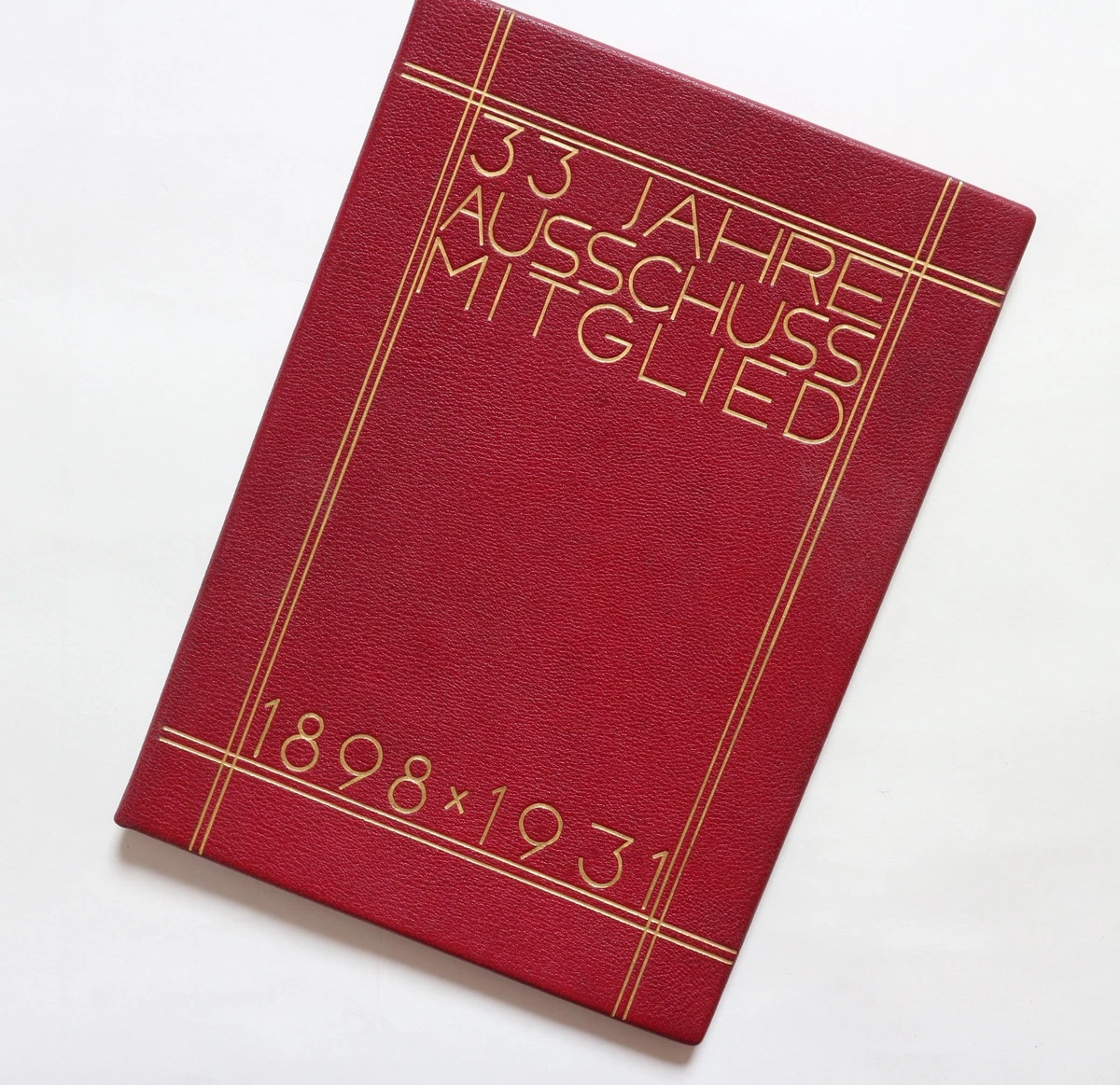 Ehrenurkunde Ludwigsburg Buchbindermeister - von Buchbinder Riethmüller signiert