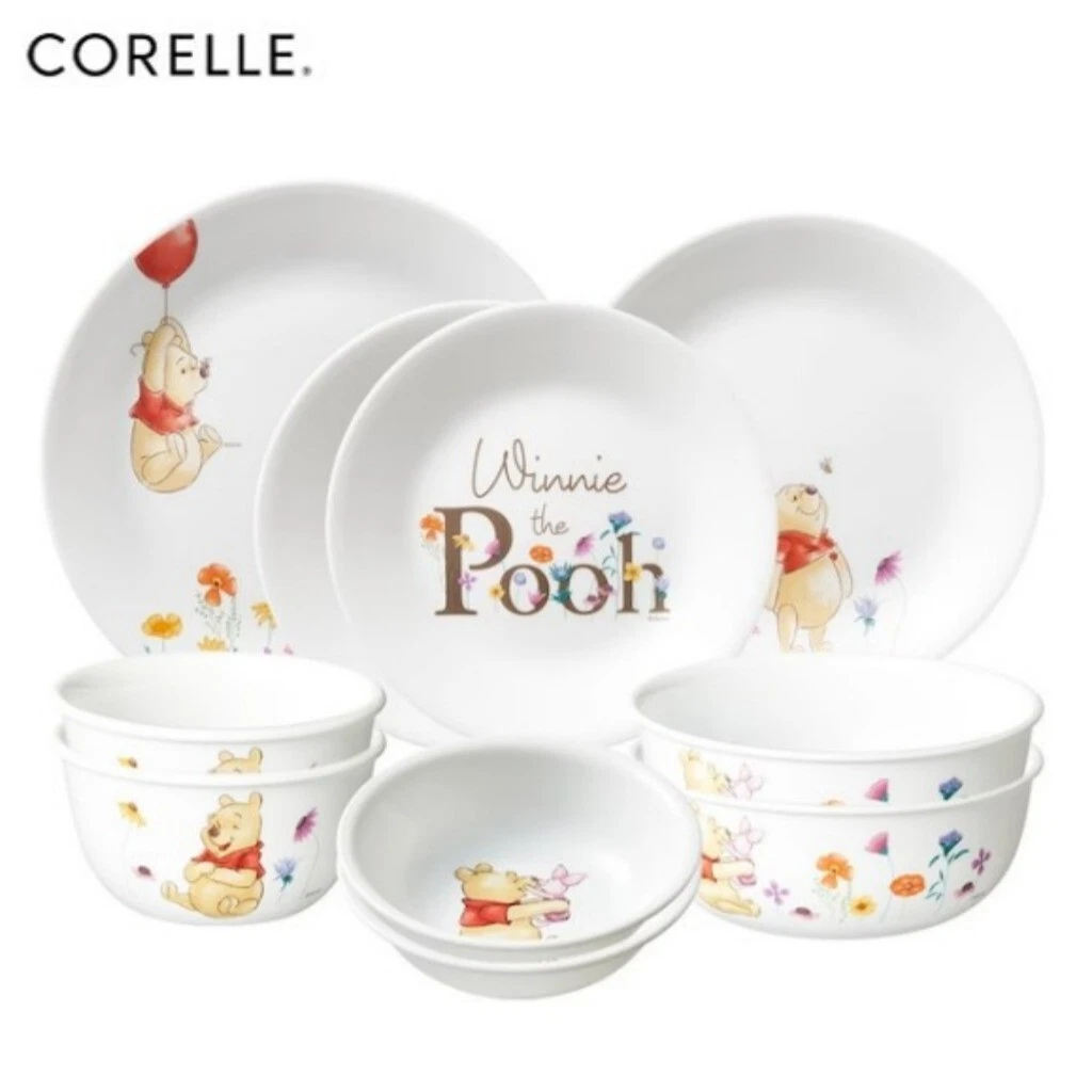 Corelle x Winnie the Pooh Dinnerware 10p Set/Disney Plate,Bowl,Kitchen, USA