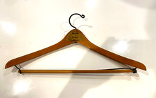 RARE VTG HARRIS  FRANK WOOD MEN CLOTHES HANGER COAT PANT BAR WISHBONE BATTS XLT