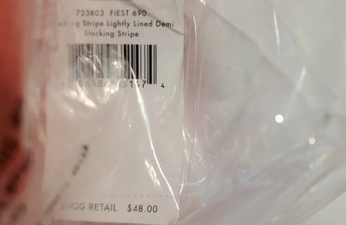 Betsey Johnson Stocking Stripe Bra "Fiesta" & Pink 30DD $48 - Picture 9 of 9