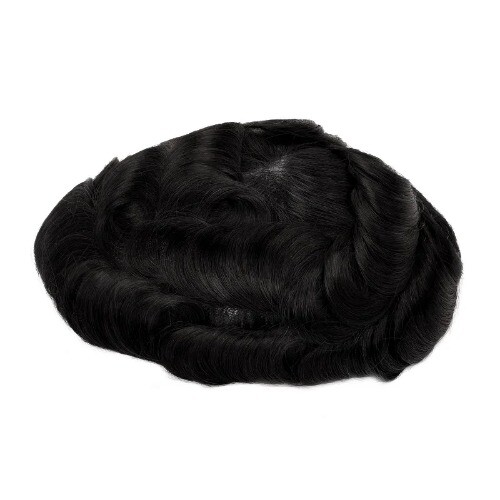 Full Swiss Lace 90% Light To Medium Light Men Toupee Capillary Prothesis Hair - Picture 26 of 38