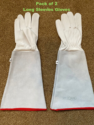 Lange Handschuhe mit Stulpenschutzhüllen - perfekt für die Gartenarbeit - 2er Pack