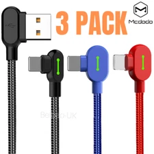 3Pack Mcdodo 90Degree USB Charging Data Cable Fast Charge Lot For iPhone Charger