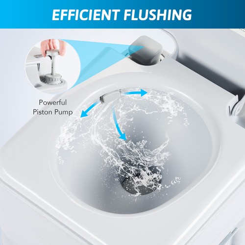 DARTMOOR 10 L Lightweight Portable Piston Pump Flushing Toilet for Camping - Picture 4 of 10