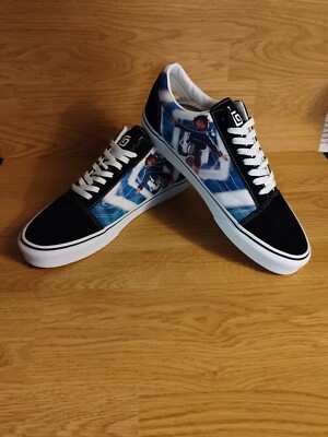NEW Vans Old Skool Skate Shoes Karl Jacobs Black/White/Blue  display picture 3