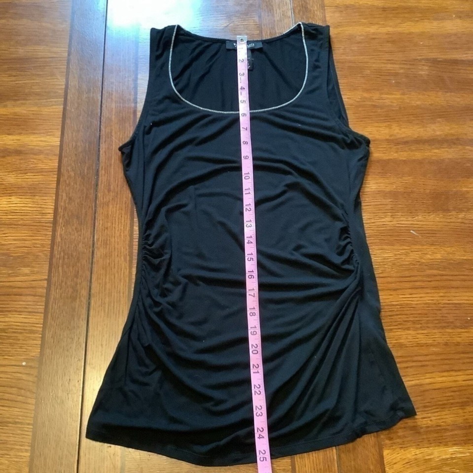 WHITE HOUSE BLACK MARKET Ball ChainTrim Sleeveless Knit Tunic Size XS